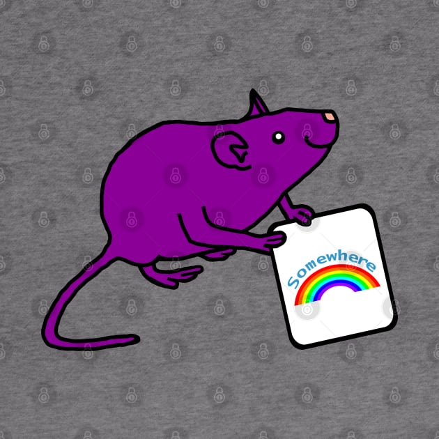 Purple Rat Puns with Somewhere Rainbow by ellenhenryart